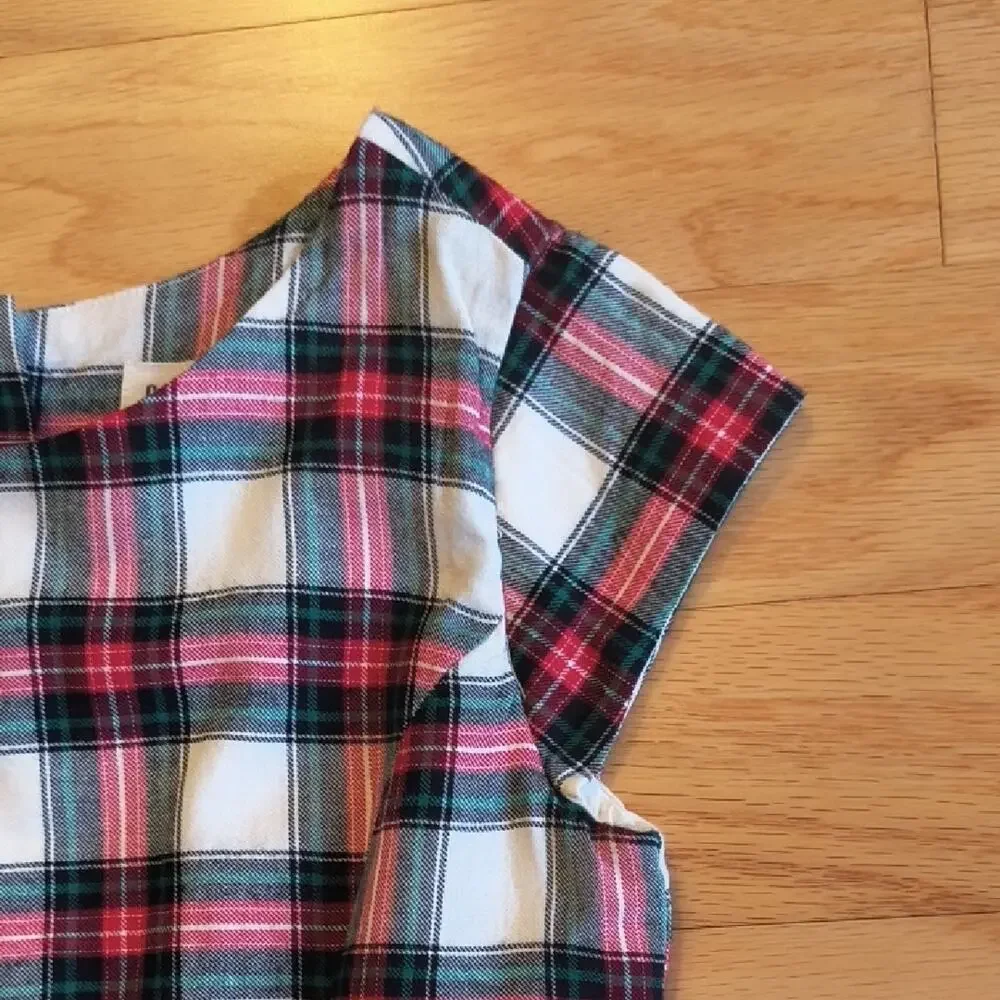 GAP kids, Capped Sleeve Plaid Dress, Size 8 NWT